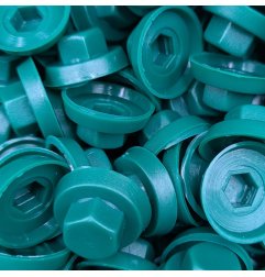 Capuchons 8 mm RAL 6028 vert pour vis autoperceuses hexagonales 4,8 mm & 5,5 mm par 100