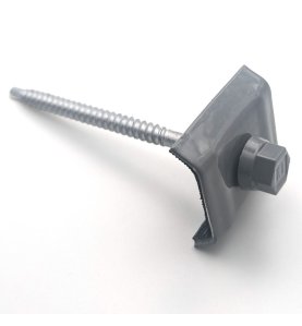 Vis pour bac acier et cavalier 6,3x100 mm RAL 7037 gris poussière kit pour sommet de nervure par 20