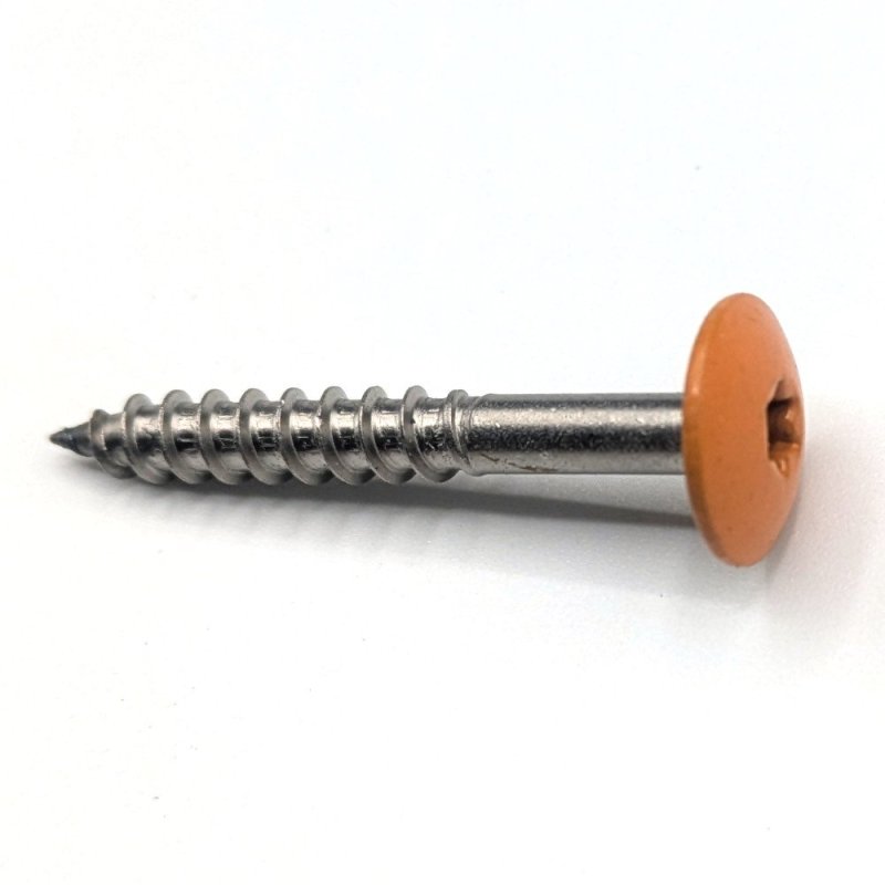 Vis pour panneaux de façade 4,8x38 mm RAL 2003 orange pastel par 100 Vis pour panneaux de façade 4,8x38 mm RAL 2003 orange pastel par 100