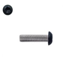 Vis à métaux M6x12 mm tête bombée Tx Inox A2 RAL 7016 gris anthracite par 50