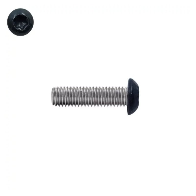 Vis à métaux M6x12 mm tête bombée Tx Inox A2 RAL 7016 gris anthracite par 50