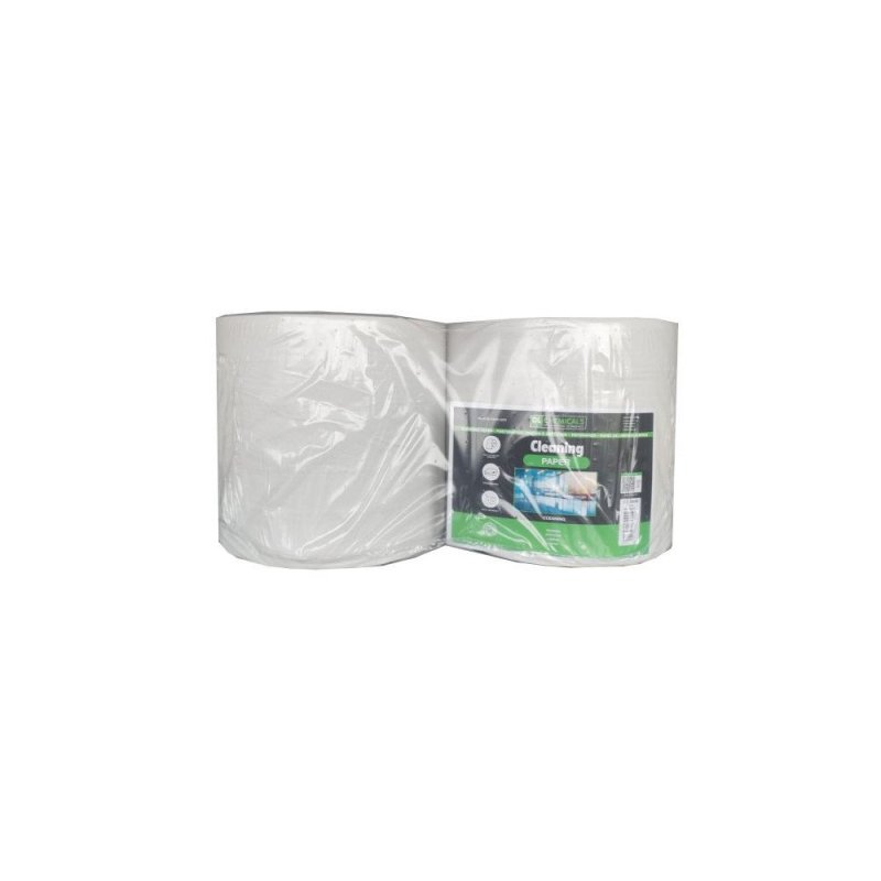 Lot de 2 bobines d'essuyage blanc 300 m