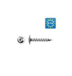 Vis à bois charpente tête large 8x40 mm Zn par 50