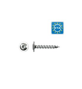 Vis à bois charpente tête large 8x40 mm Zn par 50