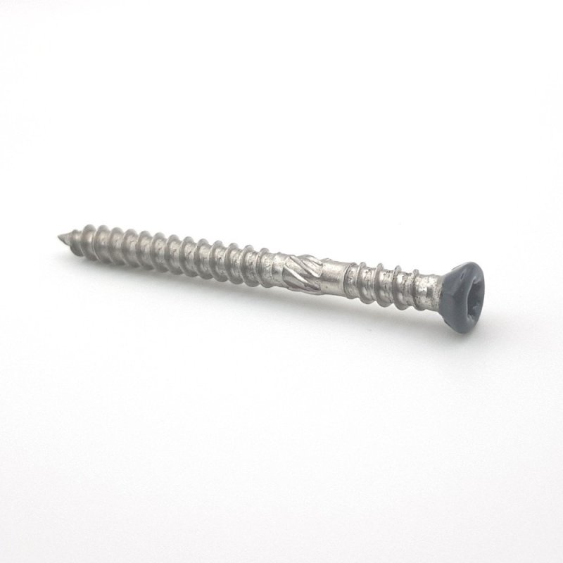 Vis pour terrasse 5x60 mm RAL 7016 gris anthracite Inox A2 double filet par 100