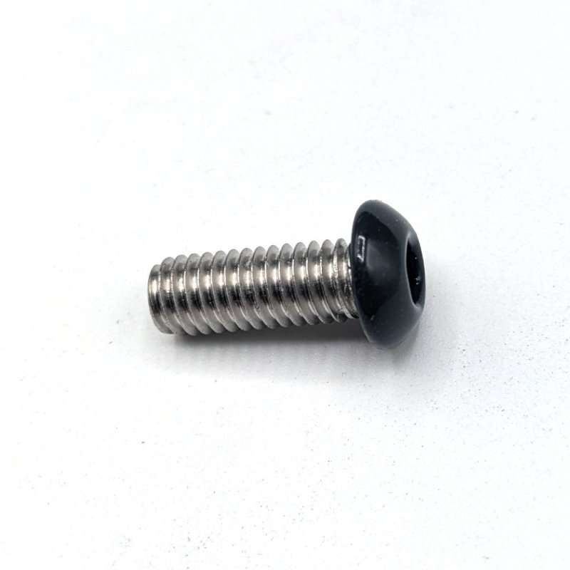 Vis à métaux M6x16 mm RAL 7016 gris anthracite tête bombée hexagonal creux Inox A2 par 50