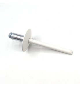 Rivets 4,8x10 mm RAL 9010 blanc pur tête large Alu/Acier DIN 7337C par 100