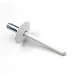 Rivets 4,8x10 mm RAL 9016 blanc signalisation tête large Alu/Acier DIN 7337C par 100