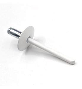 Rivets 4,8x10 mm RAL 9016 blanc signalisation tête large Alu/Acier DIN 7337C par 100
