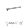 Vis autoperceuses 4,2x13 mm tête cylindrique Ph Zn  DIN 7504 M par 500