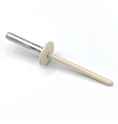 Rivets 4x20 mm RAL 1015 Ivoire Clair tête large alu acier DIN 7337C par 100
