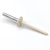 Rivets 4x20 mm RAL 1015 Ivoire Clair tête large alu acier DIN 7337C par 100