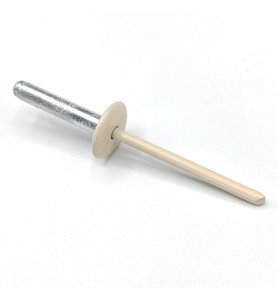 Rivets 4x20 mm RAL 1015 Ivoire Clair tête large alu acier DIN 7337C par 100