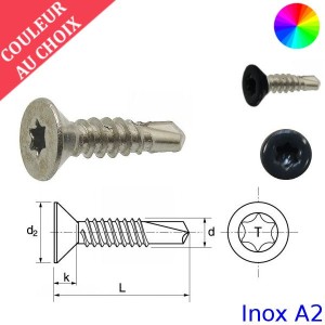 Vis tête fraisée Inox A2