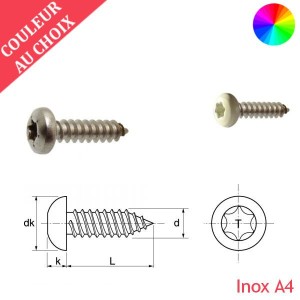 Vis tête cylindrique Inox A4