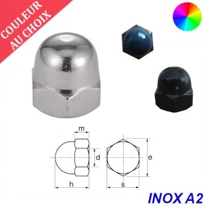 Ecrous borgnes Inox A2