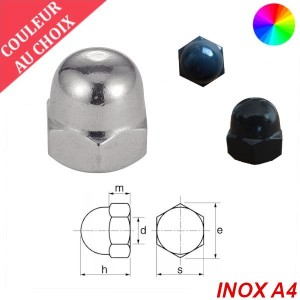 Ecrous borgnes Inox A4